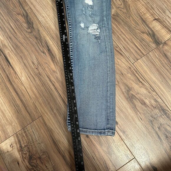 BKE Denim Jeans Womens 28S Blue "ASHER" Straight Leg Distressed Wash Washed - Picture 12 of 12